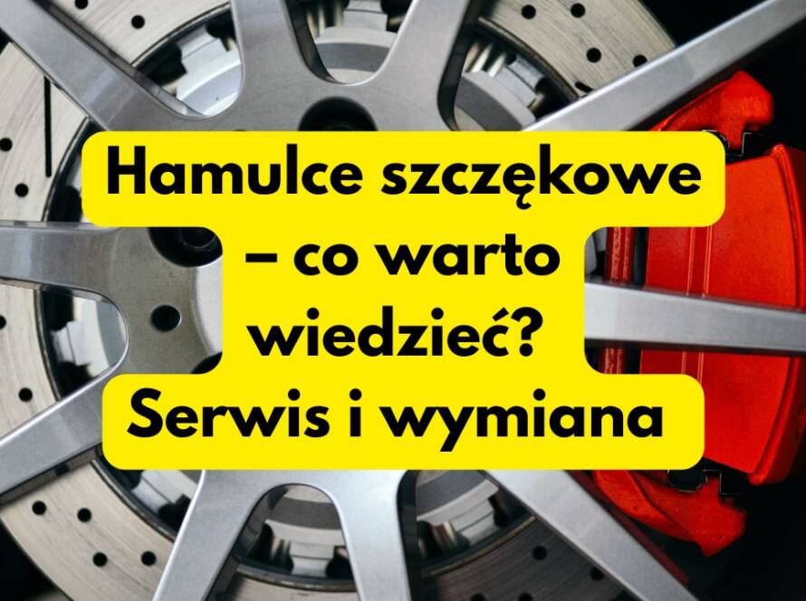 Grafika informacyjna o serwisie i wymianie hamulców szczękowych