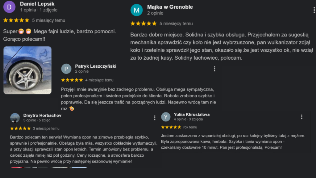 Opinie serwisu oponiarskiego Atmosfera
