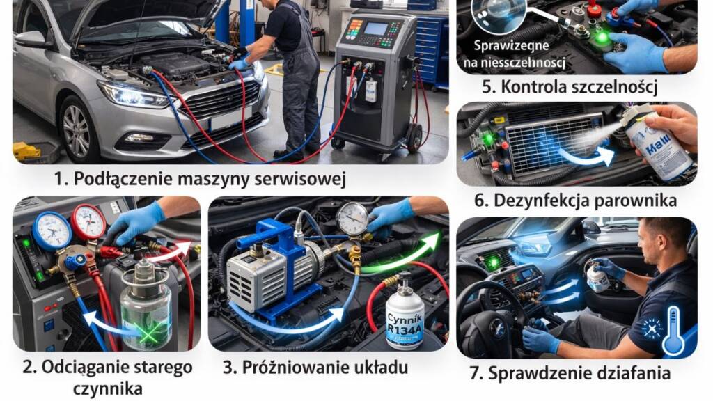 Schemat klimatyzacji w warsztacie 